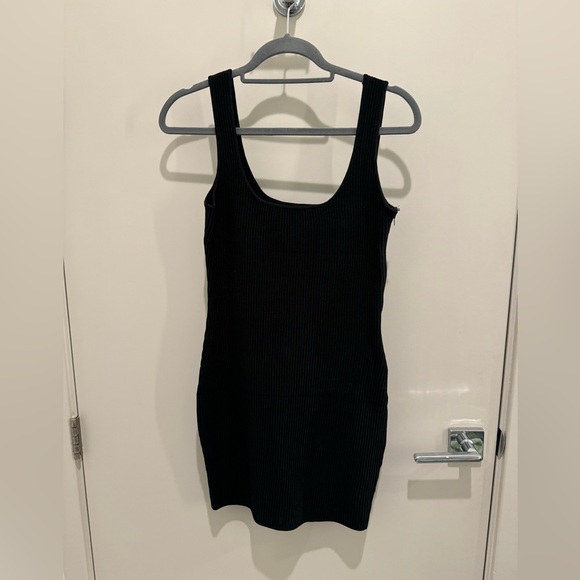 Princess Polly black tank dress with a ribbed texture - Picture 1 of 4